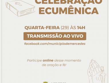 Celebração Ecumênica Online será realizada nesta quarta-feira em Mercedes